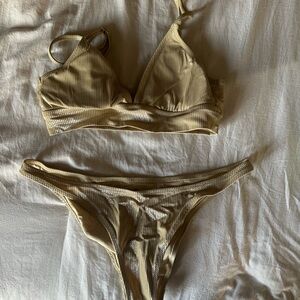 Stylish Gold Bikini Set